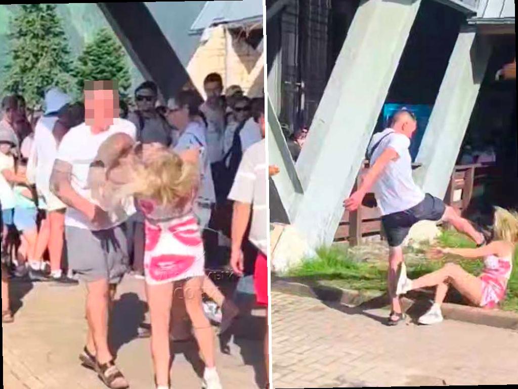 Драка в очереди на канатку в Сочи
